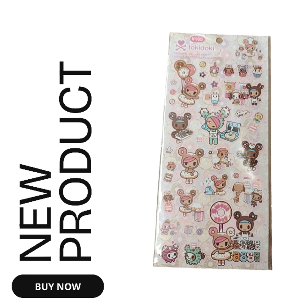 ✨NEW Tokidoki Sticker Sheet Pink Donutella